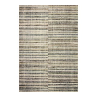 Chris Loves Julia x LoloiHumphrey Natural / Moss 18" x 18" Sample Rug For Sale