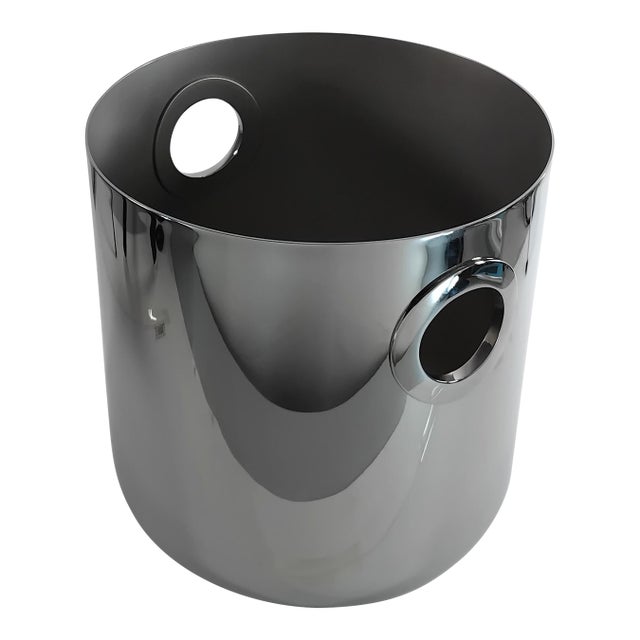 Christofle "Oh" Stainless Steel Champagne Cooler For Sale