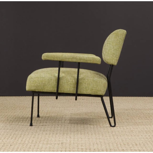 1950s Dan Johnson Pacific Iron Attributed Armchair, Mid Century Modern Lounge Chair, Sculptural Iron Frame Chair, Circa 1950s For Sale - Image 5 of 17