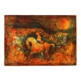 Riding Horseback Through the Woods, Signed Lithograph by Lebadang (Aka Hoi) For Sale