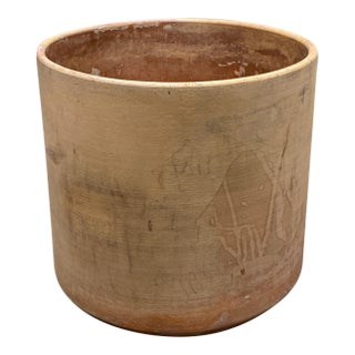 Modern Pottery Planter Gainey Style Patinated For Sale