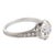 Art Deco Gia 2.14 Carat Old European Cut Diamond Platinum Engagement Ring, Size 5 For Sale - Image 4 of 6
