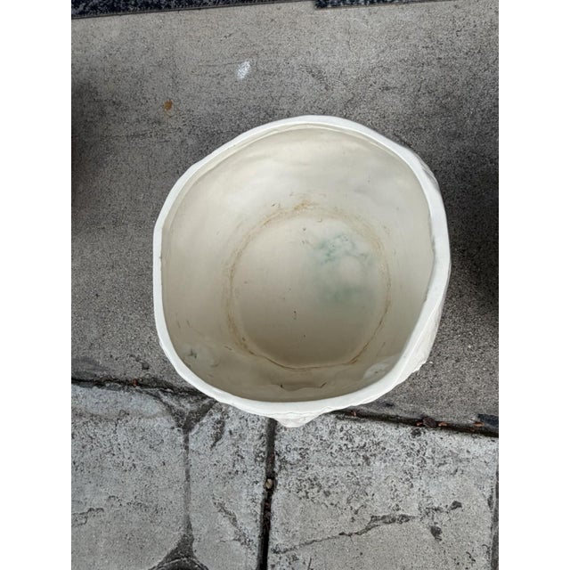 Pair Vintage Ceramic Monkey Head Planters Signed Biblicoff MCM Hollywood Regency For Sale In Los Angeles - Image 6 of 11