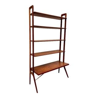 1960s Vintage Kurt Ostervig Povl Dinesen Danish Teak Adjustable Bookshelf For Sale