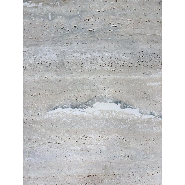 Italian Brutalist Sideboard with Travertine Top For Sale - Image 8 of 10