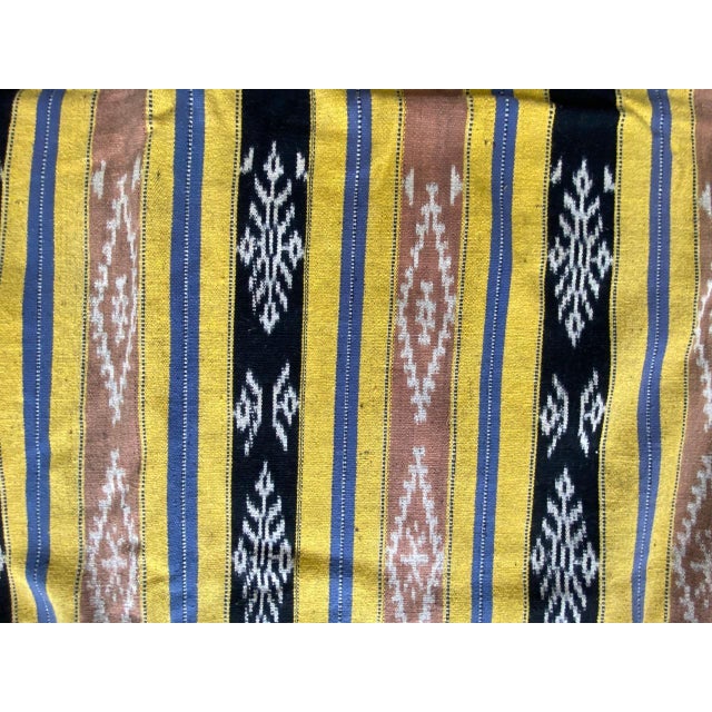 Antique Ikat Backed in Suede For Sale - Image 14 of 18