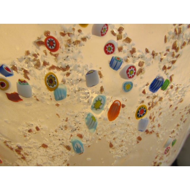 Large Vintage Italian Murano Glass Multi-Colored Murrine Leaf Chandelier For Sale - Image 14 of 18