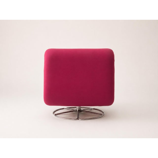 Chrome Pierre Paulin Style 1960's Swivel Lounge Chair For Sale - Image 8 of 8