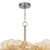 Contemporary Bubbles Chandelier, Brushed Nickel with Amber Glass For Sale - Image 3 of 7