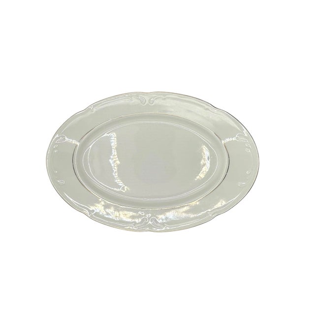 Vintage Baum Southington "Golden Rhapsody" Polish Oval Serving Platter For Sale - Image 10 of 11