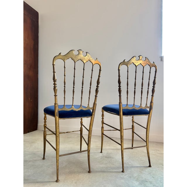 Brass Chiavari Chairs, Italy, 1960s, Fratelli Levaggi/Guiseppe Gaetano Descalzi For Sale - Image 17 of 17