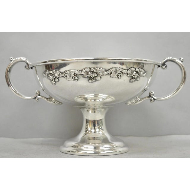 Vintage Rs Co Sheffield Silver Plated Trophy Cup Pedestal Compote Fruit Bowl For Sale In Philadelphia - Image 6 of 13