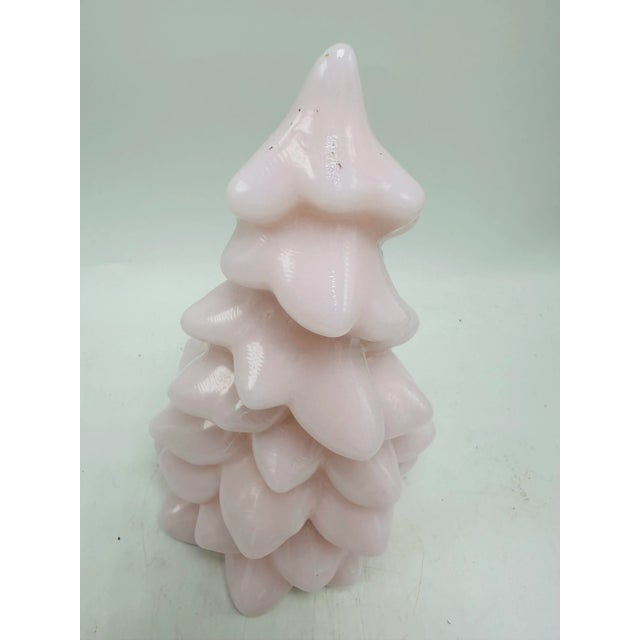Shabby Chic Vintage Pink Art Glass Christmas Tree For Sale - Image 3 of 9