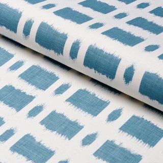 SAMPLE - Schumacher x Veere Greeney Townline Road Fabric In Marine For Sale