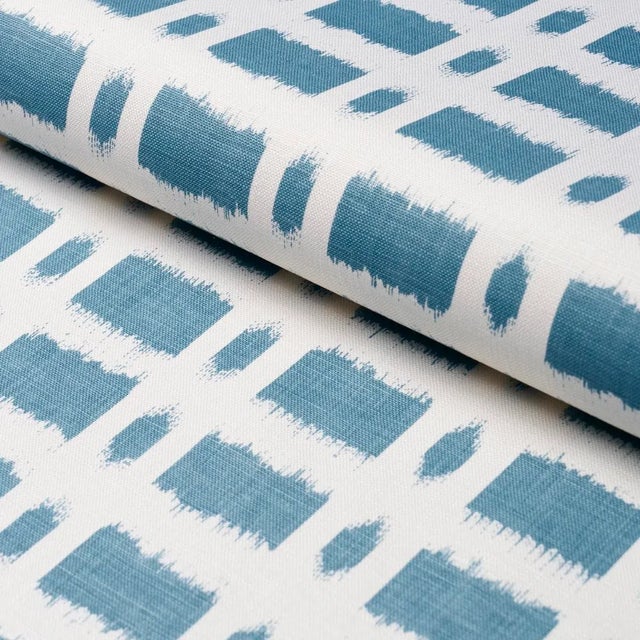 SAMPLE - Schumacher x Veere Greeney Townline Road Fabric In Marine For Sale