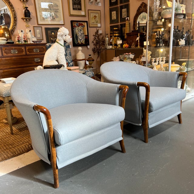 Italian Modern Umberto Asnago for Georgetti Chairs, a Pair For Sale - Image 11 of 11