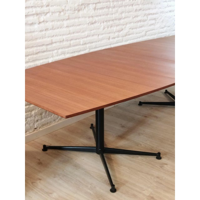 Wood Work Table by Osvaldo Borsani for Tecno, 1960s, Set of 4 For Sale - Image 7 of 8