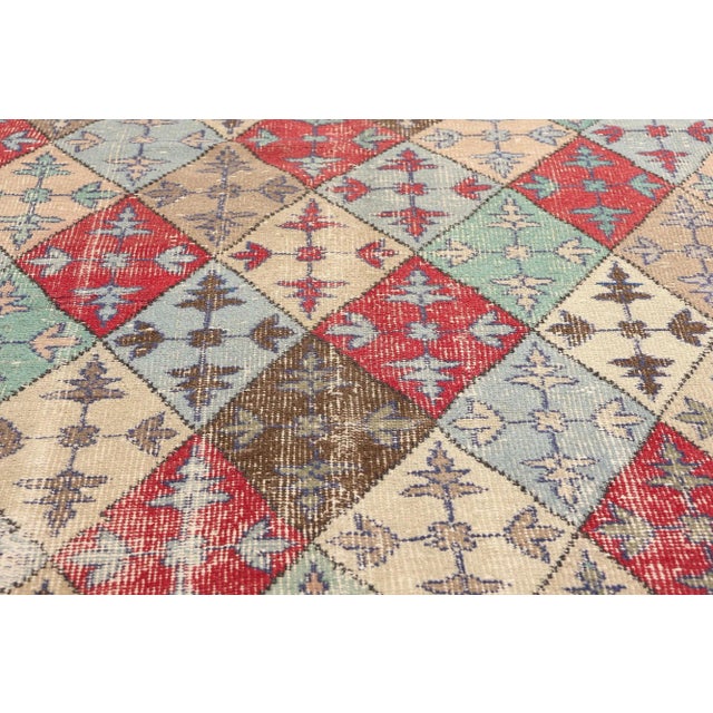 Mid 20th Century Vintage Turkish Sivas Rug - 04'04 x 07'02 For Sale - Image 5 of 9