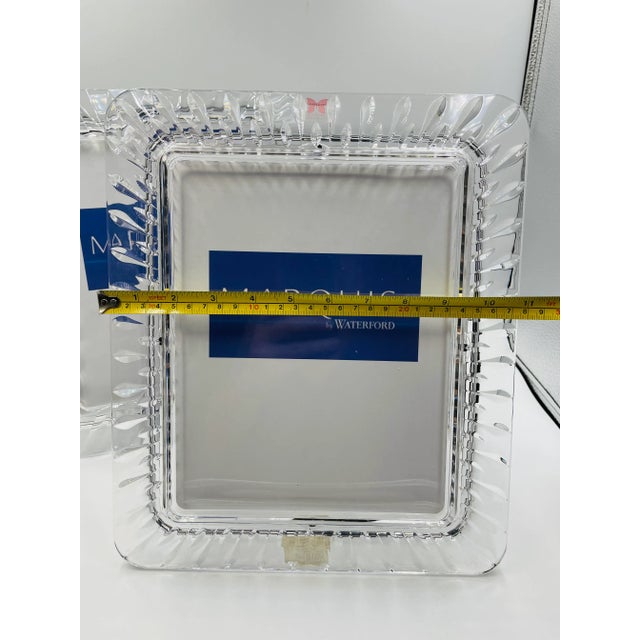1990s Marquis by Waterford Crystal Retired Sheridan Pattern 8 X 10 Photo Frames - Pair For Sale - Image 11 of 13