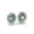 2010s Natural Tourmaline Diamond Stud Earrings 14k W Gold 2.42 TCW Certified For Sale - Image 5 of 8