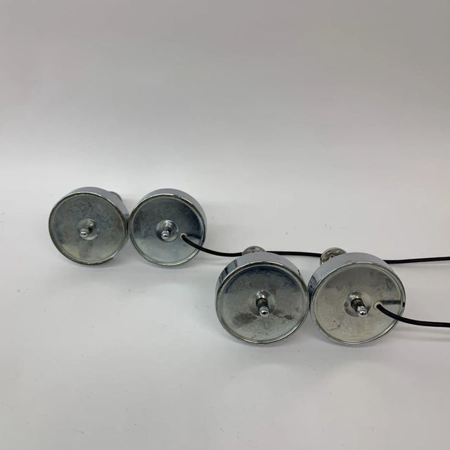 Space Age Chrome Bedside Lamps, 1970s, Set of 2 For Sale - Image 3 of 8