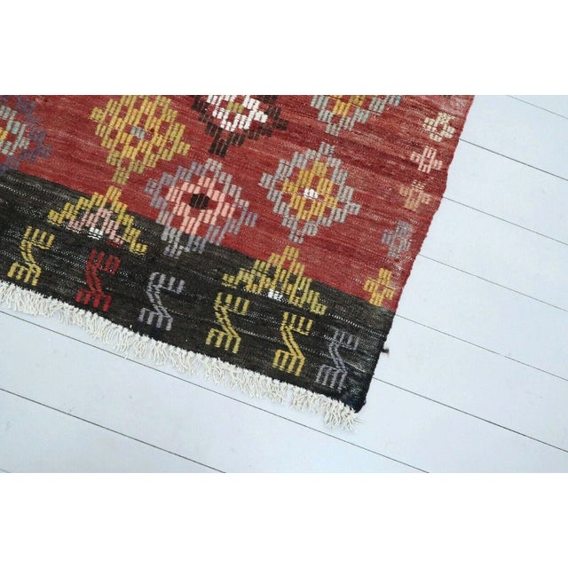1960s Vintage Turkish Handmade Kilim Rug - 78"x112" For Sale - Image 10 of 12