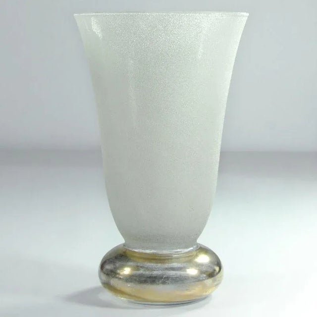 Art Deco Belgian Glass Vase, 1940s For Sale - Image 3 of 9