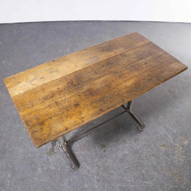 Metal Cast Base Bistro Dining Table from Fischel, 1930s For Sale - Image 7 of 10