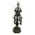 Vintage Hollywood Regency Black Crystal Table Lamp For Sale