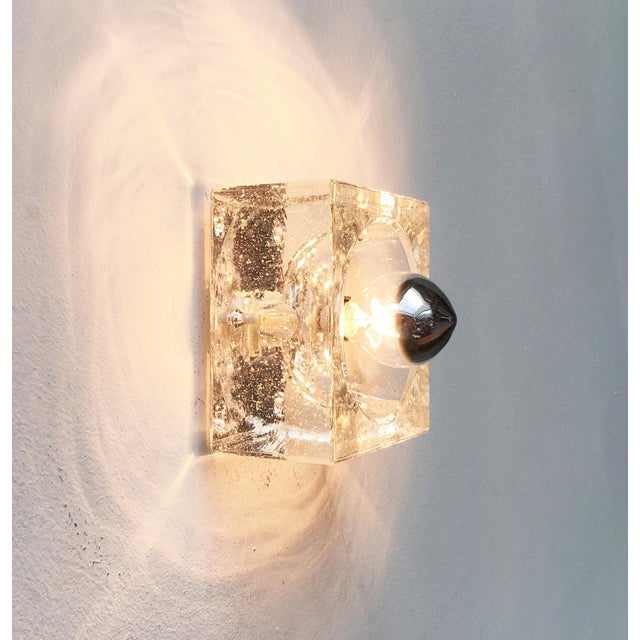 Vintage German Space Age Type 310 Glass Wall Lamps by Ludwig Beilharz for MZ Müller & Zimmer Leuchten, 1970s, Set of 6 For Sale - Image 13 of 18