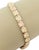 This authentic nugget rectangular link bracelet is crafted in solid 14k yellow gold and showcases a timeless vintage...
