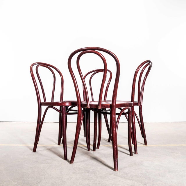 Dark Mahogany Hoop Back Bentwood Dining Chairs, 1980s, Set of 4 For Sale - Image 12 of 12