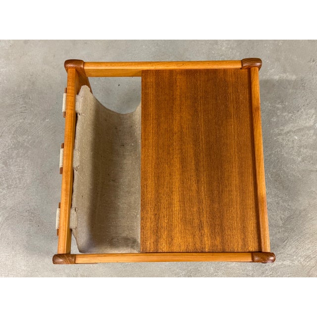 Brdr. Furbo Mid 20th Century Danish Modern Teak Magazine Rack by BRDR Furbo For Sale - Image 4 of 6