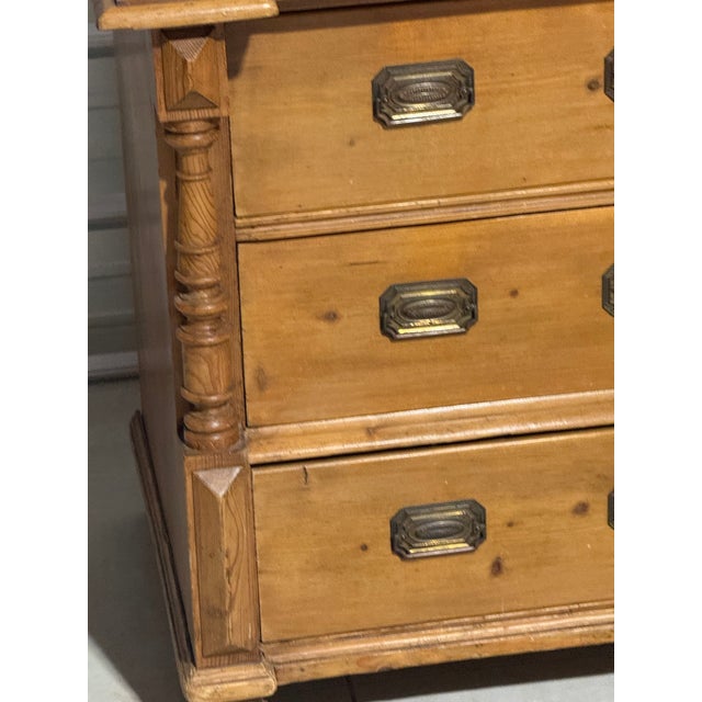 Antique Pine Three Drawers - Chest of Drawers From England For Sale - Image 9 of 18