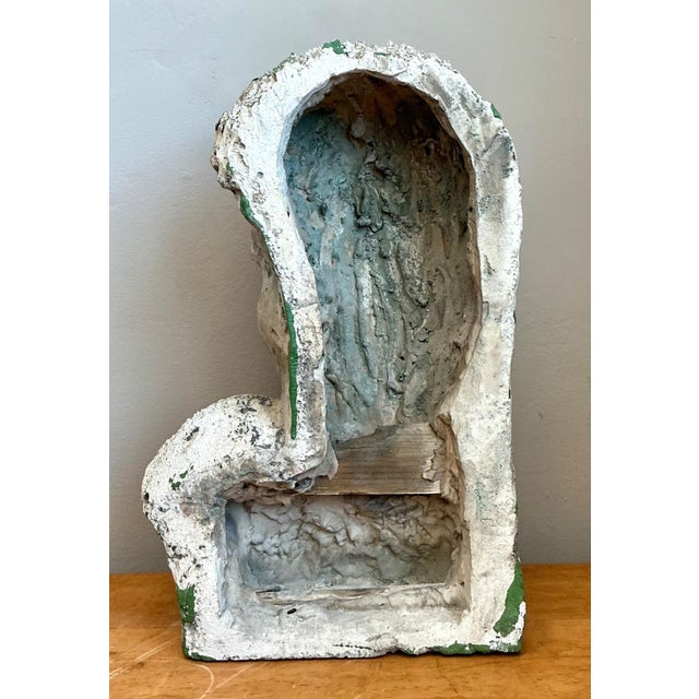 Vintage Weathered Stone Bust Wall Sculpture For Sale - Image 14 of 14