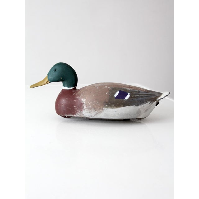 Vintage 1970s Hand-Painted Mallard Duck Decoy For Sale - Image 10 of 15