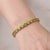 Natural Peridot Tennis Bracelet | Oval Cut Green Gemstone Bracelet | 18k Gold Plated Silver August Birthstone Bracelet For Sale - Image 4 of 4