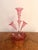 Antique Victorian Cranberry Glass Epergne, 1880, Set of 5 For Sale - Image 4 of 6