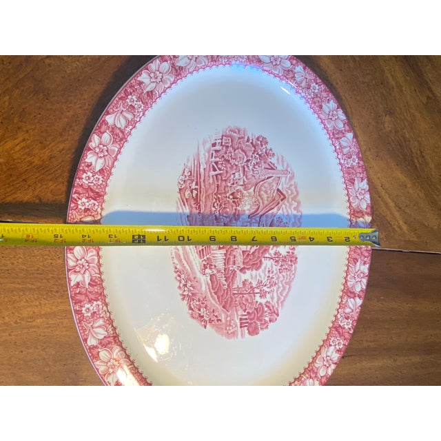 1970s American Classical Wood & Sons Enoch Colonial 18 5/8” Serving Platter For Sale - Image 9 of 11