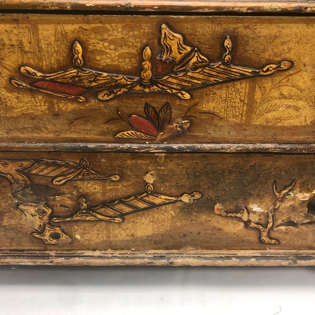 Chinoiserie 1940s Chinoiserie Miniature 3 Drawer Chest For Sale - Image 3 of 13