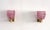 Italian Art Deco Brass and Pink Rostrato Murano Glass Wall Sconces, 1990s, Set of 2 For Sale - Image 3 of 13