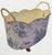 Chelsea House Inc Vintage Handmade Blue White Toile Metal Cache Floral Planter Vessel For Sale - Image 4 of 9