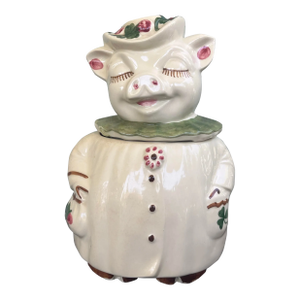 1940s Shawnee Usa “Miss Prissy” Pig Pottery Cookie Jar