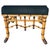 Early 20th Century Vintage Regency Style Faux Bamboo Accent Bench With Black Upholstered Seat #2 For Sale - Image 5 of 10