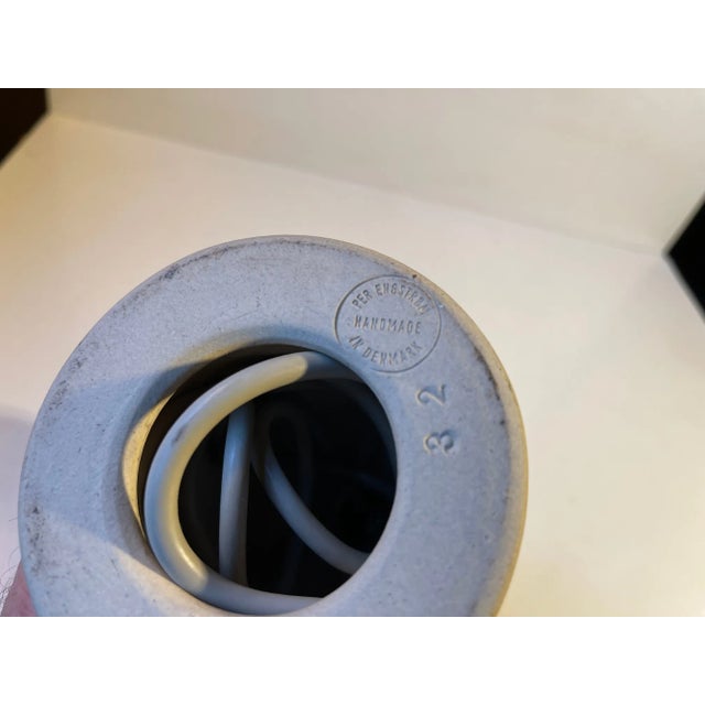 Scandinavian Modern Stoneware Table Lamp by Per Engstrom, 1970s For Sale - Image 6 of 11