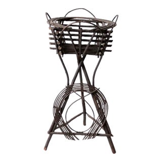 Antique Adirondack Twig Table Plantstand For Sale