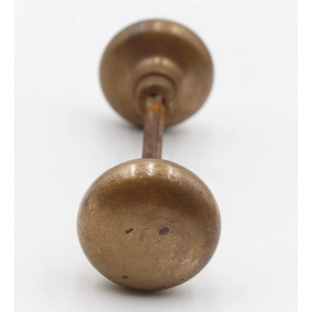 Vintage Corbin Brass Passage Door Knob & Plate Set For Sale - Image 4 of 11