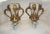 Vintage Italy Dolphin Base & Double Snake Handle Gold & Grey Vases- a Pair For Sale - Image 13 of 13