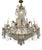 Large Empire Crystal Hot Air Balloon Chandelier, Italy, 1940s For Sale