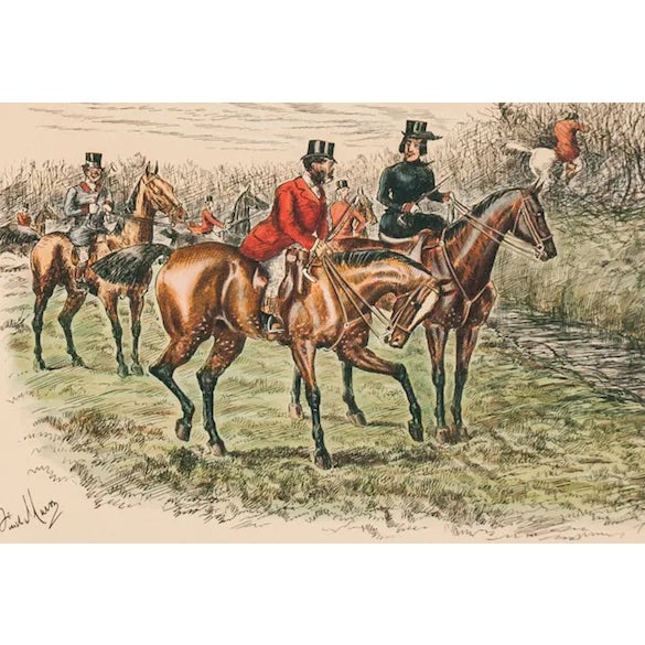 Charming hand- coloured litho by Finch Mason depicting Mrs Tittums. "Come, come, Mr Tittums! is this the way you pilot...